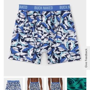 Duluth Trading Co Blue Shark Print Boxer Briefs